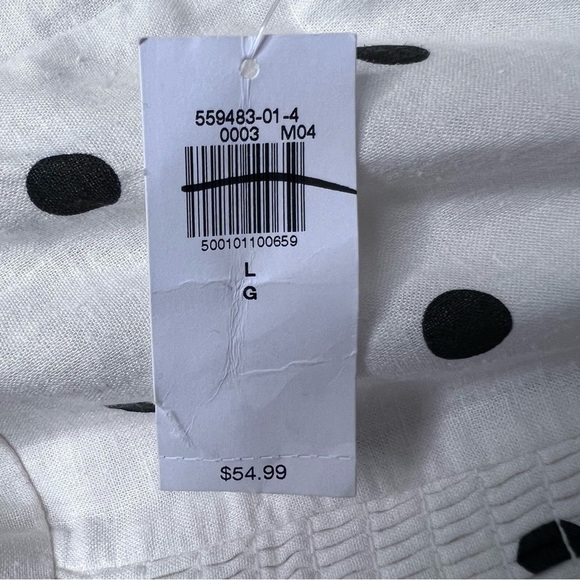 Old Navy Linen Ruffle Polka Dot Maxi Dress Size Large NWT - Picture 10 of 10